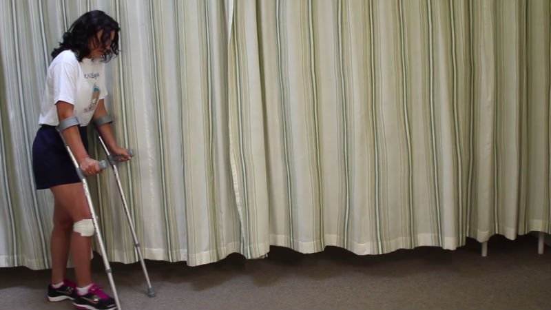 using crutches