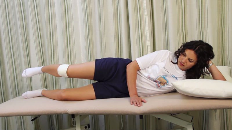 hip external rotation and abduction